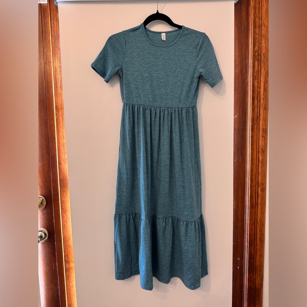 YOVION Girls Summer Maxi Dress Short Sleeve Crew Neck with Pockets